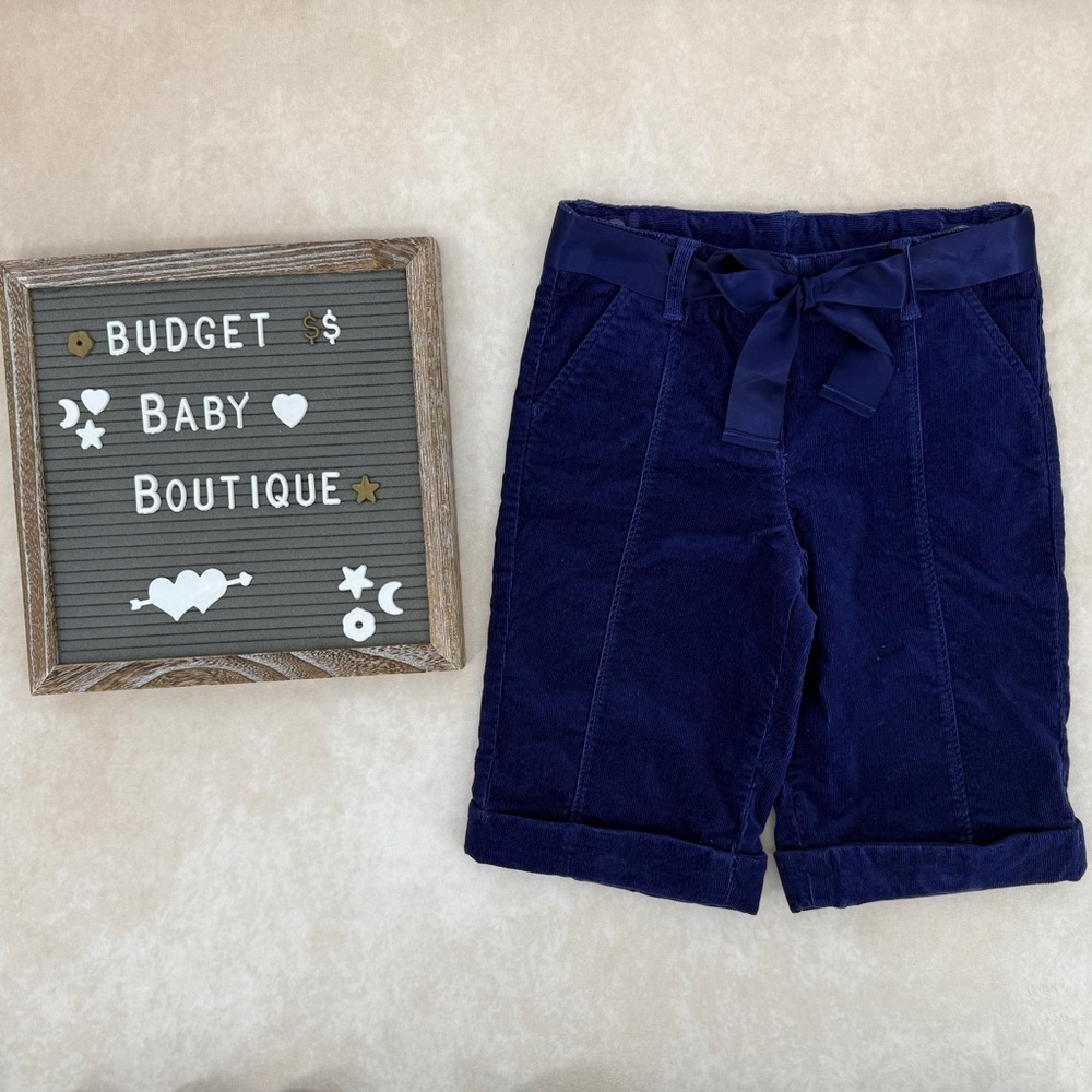 Janie and Jack Enchanted Garden Purple Corduroy Cuffed Shorts